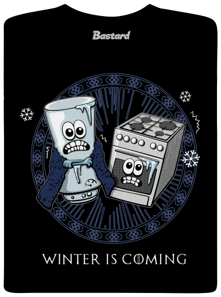 Winter is coming férfi hosszú ujjú póló Black
