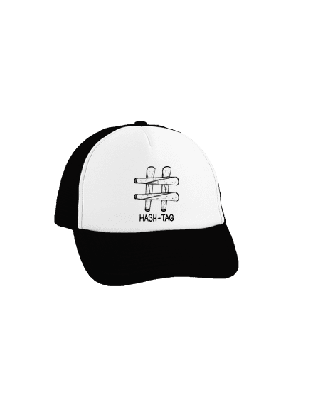 Hash tag teherautós sapka Black cap