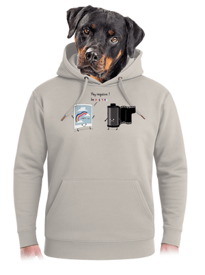 Légy pozitív unisex prémium pulóver Pastel Macchiato