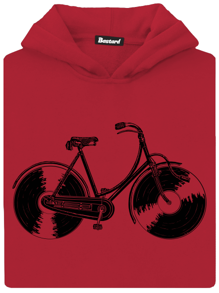 Forgótányér kerék gyerek kenguruzsebes pulóver Fire Red