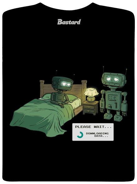 Robot romantika gyerek póló Black