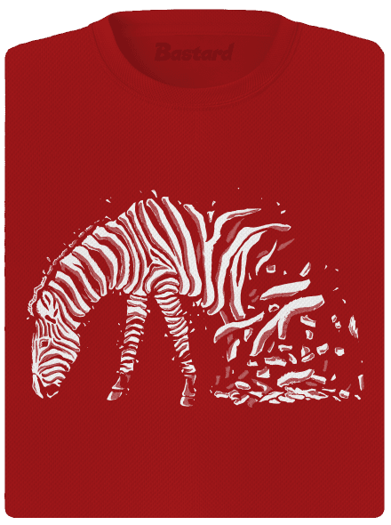 Zebra szerelem női sportpóló Red Mal