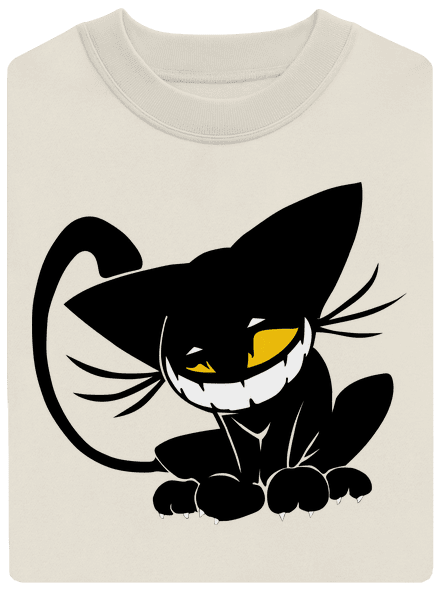 Evil cat unisex crewneck Off White