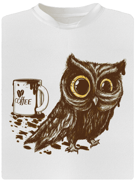 Koffeinfüggő bagoly gyerek sport póló White