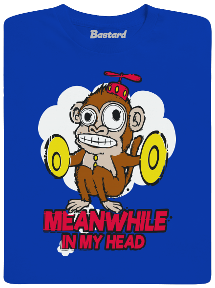 Monkey in my head férfi póló Royal Blue