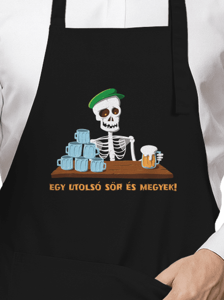 Egy utolsó sör és megyek kötény Black