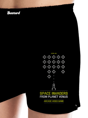 Space Invaders férfi alsó nadrág Black
