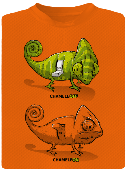 ChameleON ChameleOFF gyerek sport póló Neon Orange