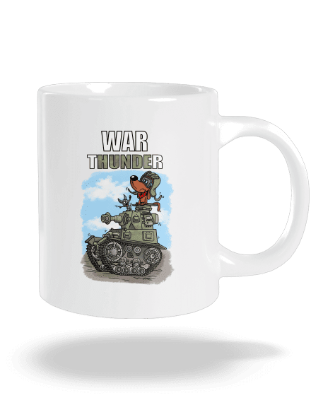 War Hunde nagy bögre White