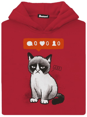 Grumpy gyerek kenguruzsebes pulóver Fire Red