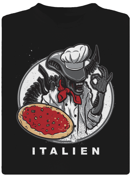 Italien férfi sportpóló Black