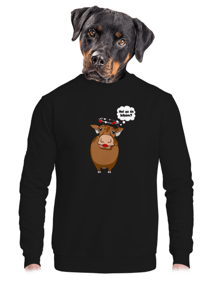 Tehén és bika unisex crewneck Black