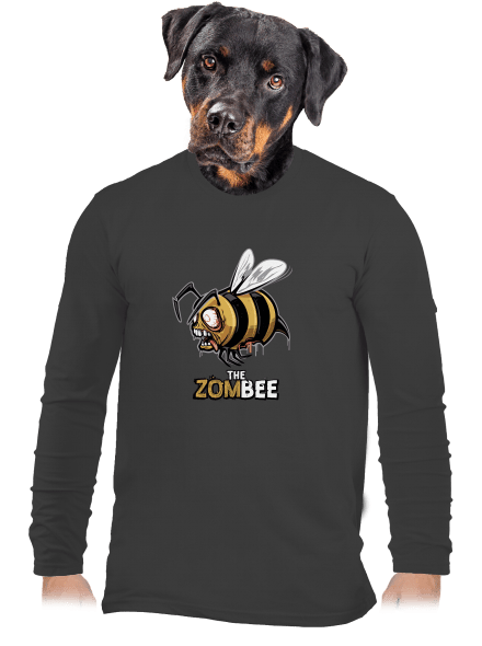 ZomBee - sárga férfi hosszú ujjú póló Dark Grey
