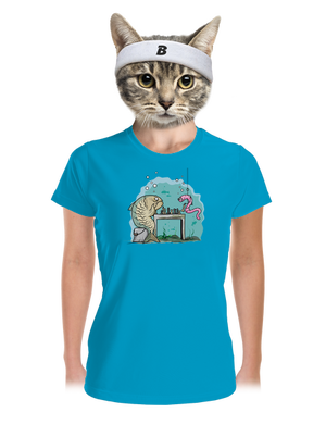 A halat nem lehet kifogni női sportpóló Blue Atol