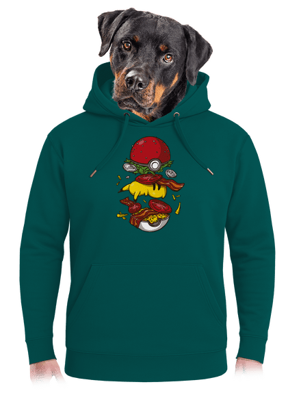 Pokémon burger unisex prémium pulóver Emerald Green