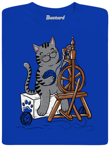 Dorombol a macska férfi hosszú ujjú póló Royal Blue
