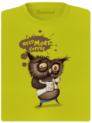 I need more coffee női sportpóló Neon Yellow