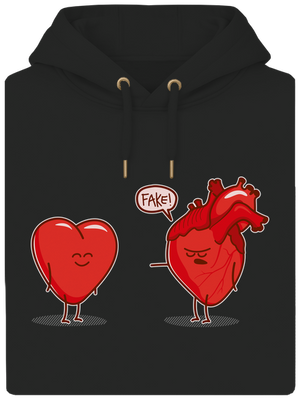 Szívügyek unisex prémium pulóver Dark Black