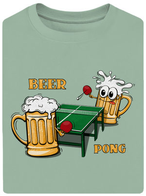 Beer pong unisex túlméretezett póló Sage