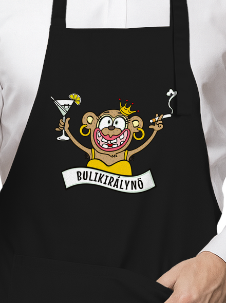Bulikirálynő kötény Black