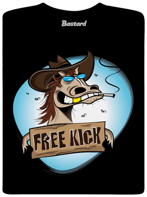 Free kick férfi hosszú ujjú póló Black