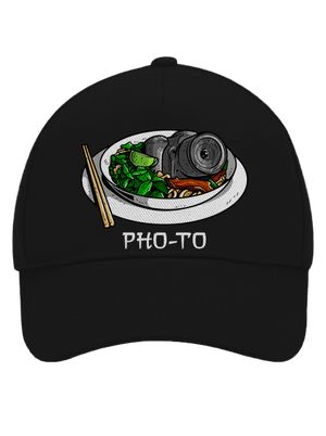 Pho-to baseballsapka Black