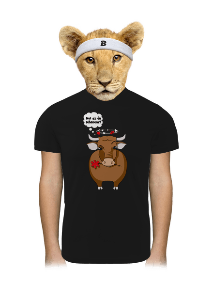 Tehén és bika gyerek sport póló Black