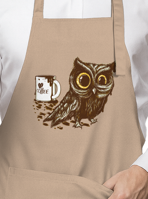 Koffeinfüggő bagoly kötény Rope