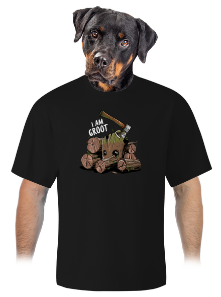 I Am Groot unisex túlméretezett póló Black