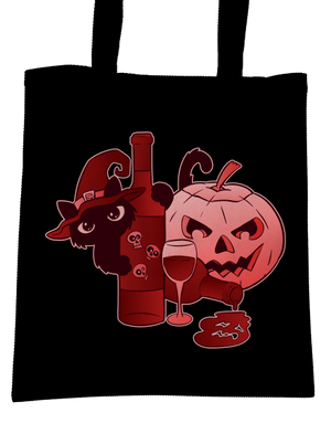 Hello wine táska Black