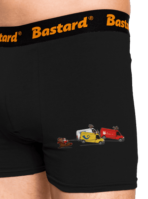 Mikulás rénszarvassal boxeralsó Black