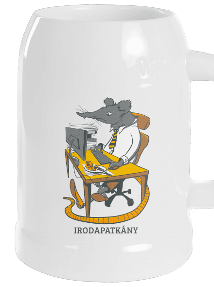 Irodapatkány söröskorsó White