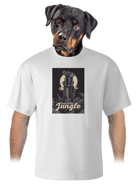 Back to the jungle unisex túlméretezett póló White