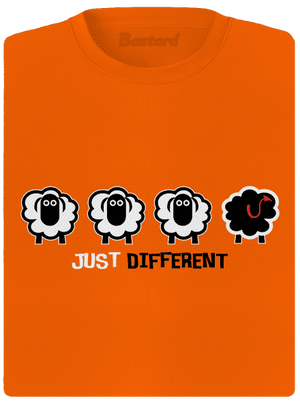 Fekete bárány női sportpóló Neon Orange