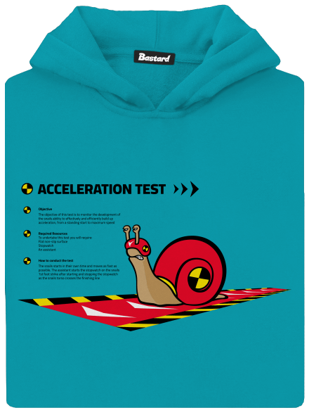 Snail test gyerek kenguruzsebes pulóver Hawaiian Blue