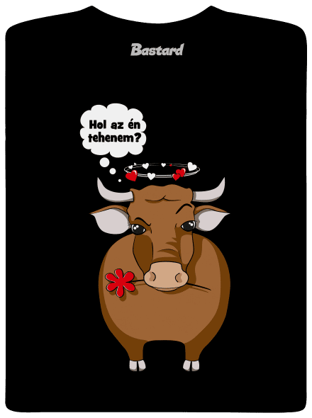 Tehén és bika gyerek póló Black