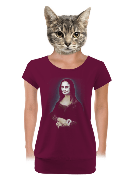 Mona Joker Lisa női póló elasztikus alsó szegéllyel Rhododendron