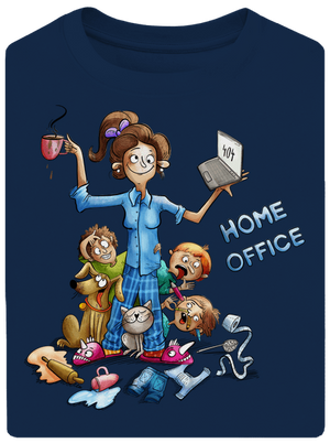 Anyukák home office unisex túlméretezett póló Midnight Blue