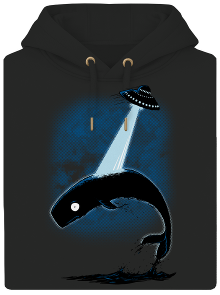 Big fish unisex prémium pulóver Dark Black