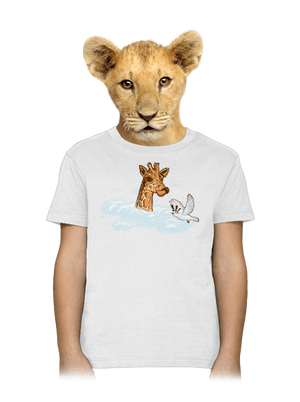 Zsiráf a felhőkben gyerek póló White