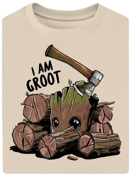 I Am Groot unisex túlméretezett póló Almond