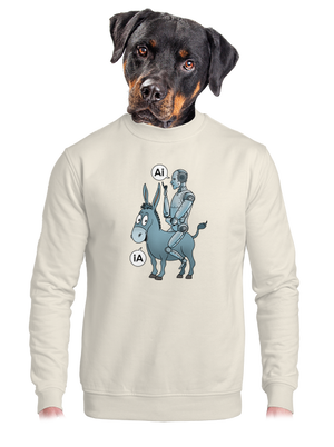 Szamár és AI unisex crewneck Off White