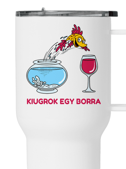 Kiugrok egy borra termosz bögre White