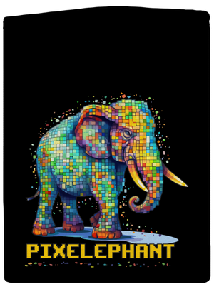 Pixelephant cipzáras férfi pulóver Black