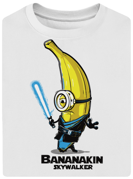 Bananakin Skywalker unisex túlméretezett póló White