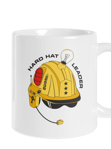 Hard hat leader hagyományos bögre White