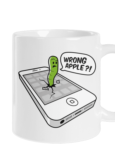Wrong apple hagyományos bögre White