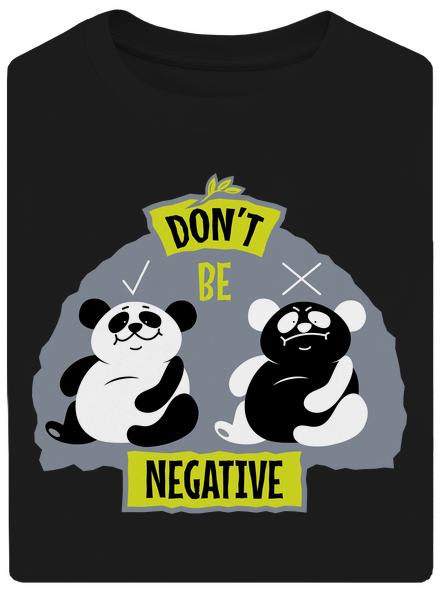Don't be negative unisex túlméretezett póló Black