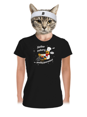 Stellar bakery női sportpóló Black