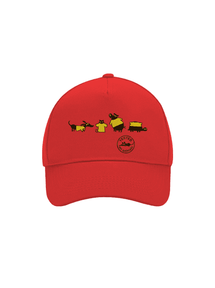 Állatokon tesztelve baseballsapka Classic Red